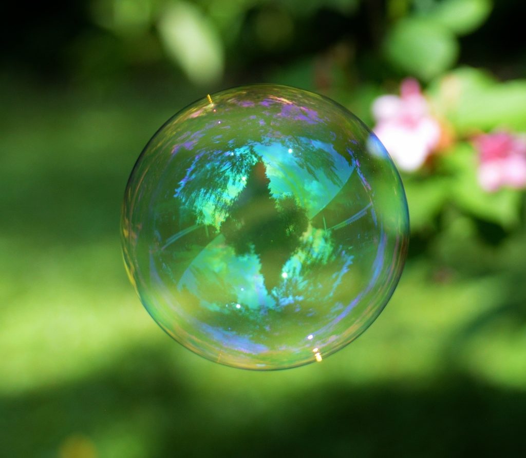 a bubble in a field